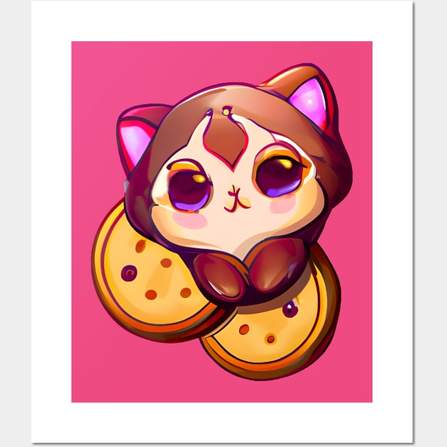 cookie cat Wall Art by Meowsiful